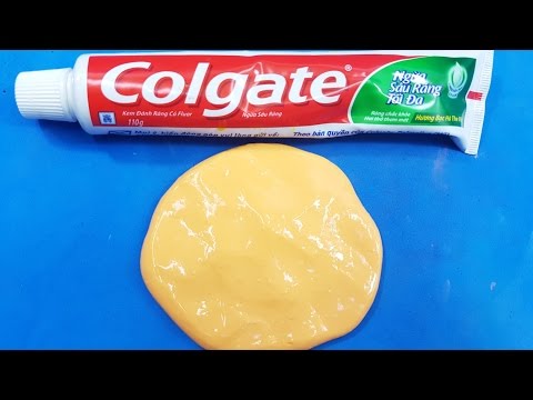 Diy Colgate Toothpaste Slime With Salt 2 Ingredient Slime