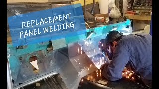 Welding in KICK PANEL, A PILLAR & FLOOR PANS  1966 Ford Bronco Restoration Project