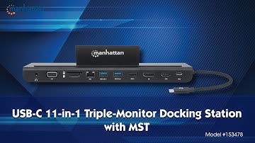 USB-C 11-in-1 Triple-Monitor Docking Station with MST