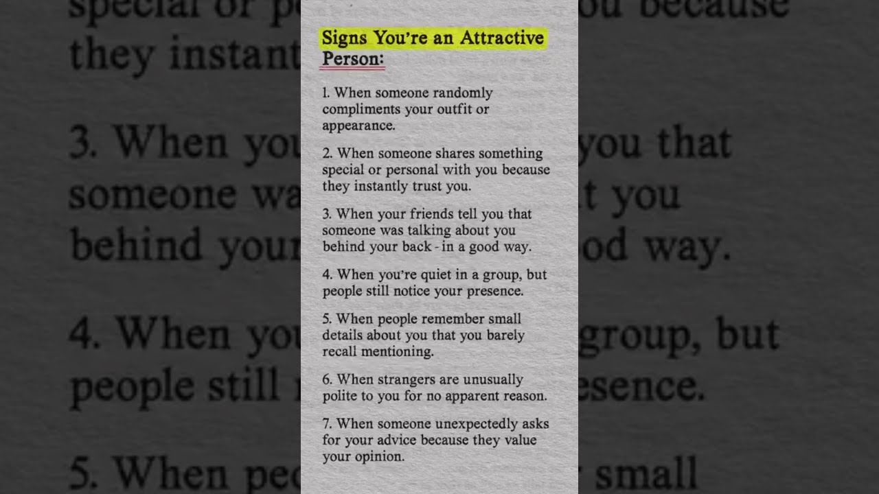7 Hidden Signs You Re Attractive Even If Don T Know It 