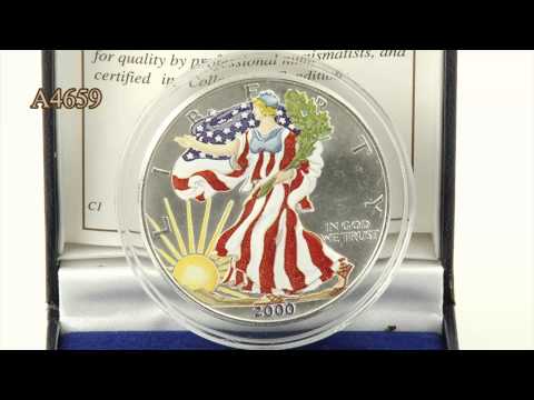 2000 Colorized American Silver Eagle