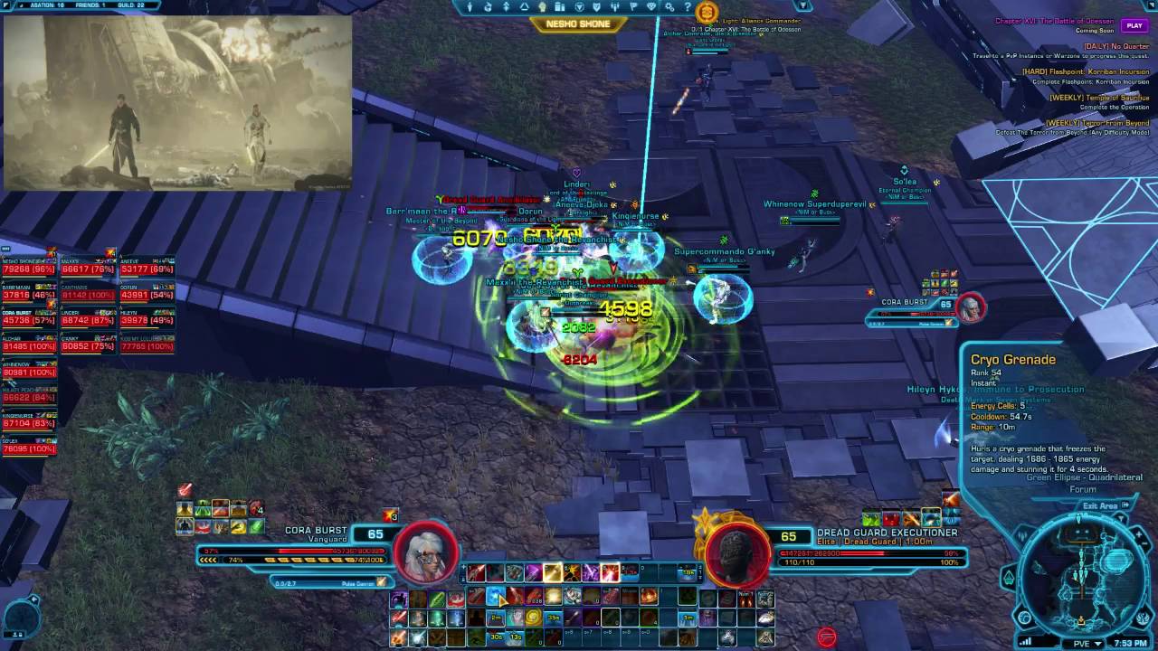 SWTOR TFB 16man Hard Mode - Full Run - vanguard - tactics 4.6