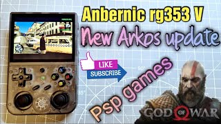 Anbernic RG353 V new update arkos testing PSP games ,my best budget device in 2024