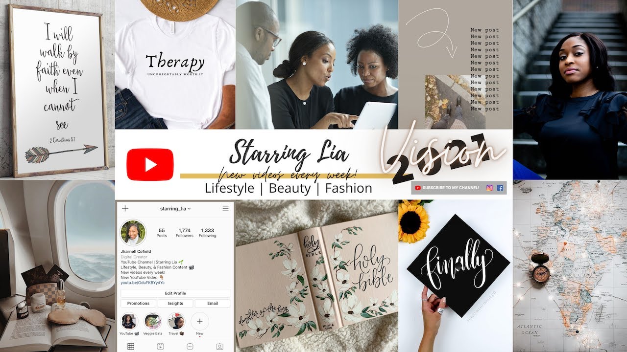 How to Make a Vision Board on the Computer | 2021 Digital Vision Board ...