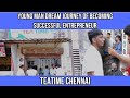 Young man dream journey of becoming successful entrepreneur with teatime  chennai