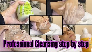 How to do Professional Parlor like face Cleansing Step by step?Dermacos Normal Face Cleansing Steps screenshot 4