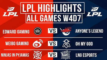 LPL Highlights ALL GAMES Week 4 Day 7 | LPL Spring 2024