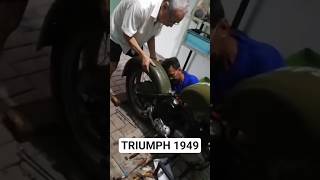 Build old Triumph with my Best customer 😇...#vintage#views#motorcycle