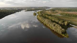 :    . Between rivers: Vyatka and Kama (aerial view).