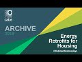 Energy Retrofits for Housing
