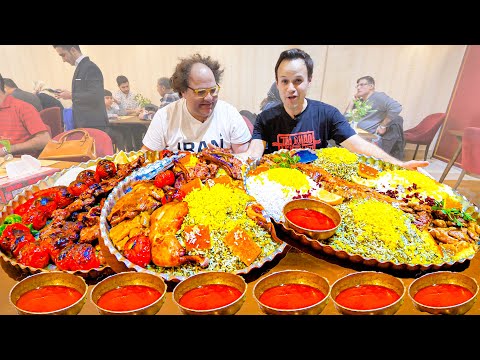 EXTREME Iran Street Food Tour in Tehran, Iran! 500 KG LAMB PLATE + 7 INSANE Street Food in Iran!. 