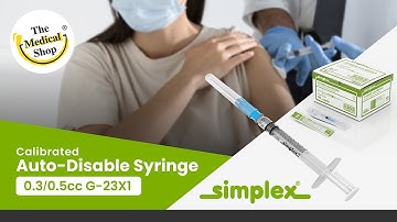 Simplex Calibrated Auto-Disable Syringe 0.3/0.5cc G-23X1