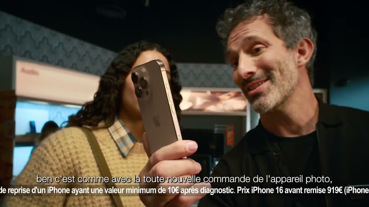 Publicité iPhone 16 par Orange - Rôle du poissonnier