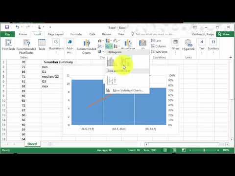 Five Number Summary and Boxplots in Excel 2016