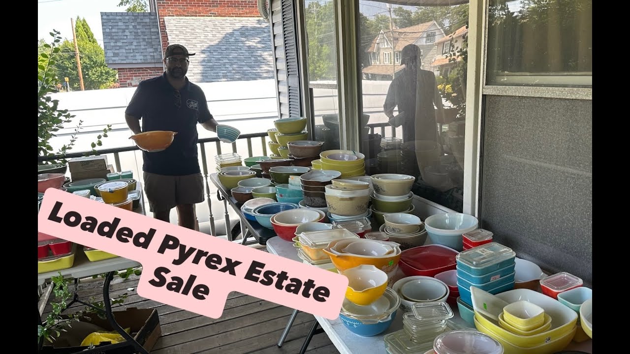 Holy Pyrex-Corning & Stoneware Estate Sale in Babylon, NY b All American Tag Sales PACKED HOUSE!
