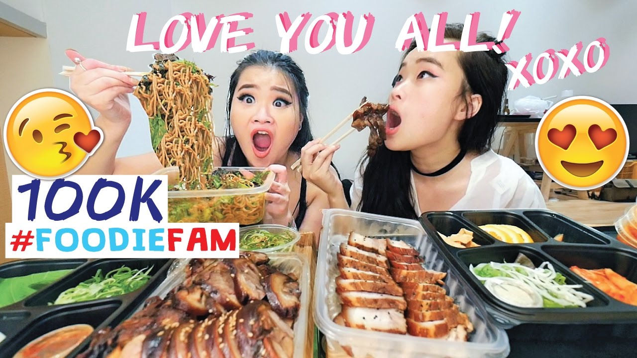 100K GIVEAWAY | BOSSAM | SPICY COLD NOODLES | MUKBANG | EATING SHOW | #FOODIEFAM