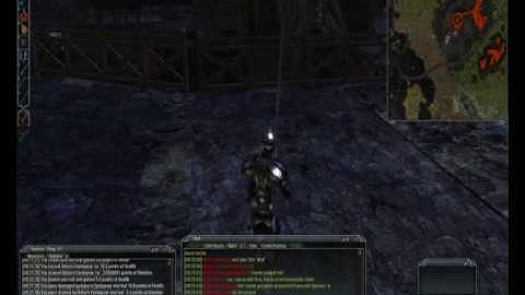 Darkfall hacker Anborn Darkspear caught using teleport hack which somehow keeps him stuck to me.