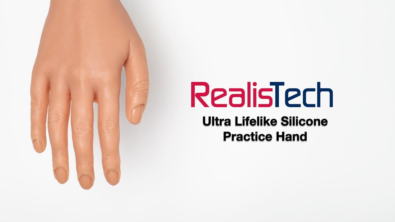 Americanails RealisTech Ultra LifeLike Silicone Practice Hand w/ FlexiArm