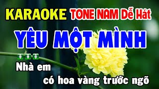 Karaoke Nhạc Sống | Yêu Một Mình | Tone Nam Dễ Hát Nhất | Thích Nghe Nhạc Sống Karaoke