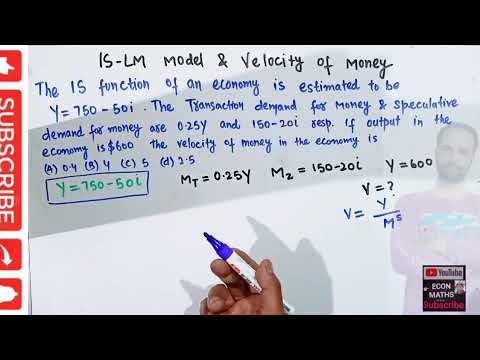 How to calculate velocity of money from the given IS LM MODEL