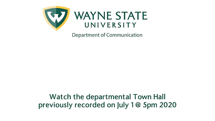 Fall 2020 Communications Student Town Hall