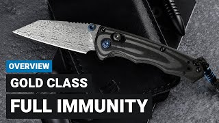 Benchmade Gold Class Full Immunity  - Carbon Fiber & Damasteel Knife Overview