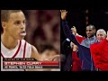 Steph Curry shocking LeBron James during college game