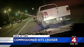 Macomb County commissioner's crash into police cruiser caught on video
