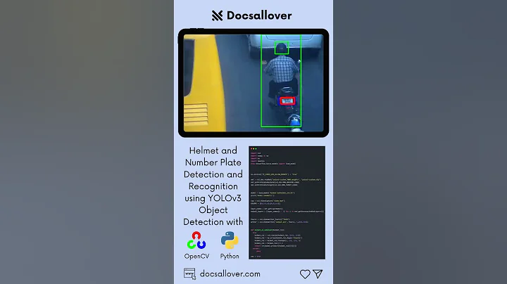 Helmet and Number Plate Detection using YOLOv3 with #opencv and #python #objectdetection #ai #ml