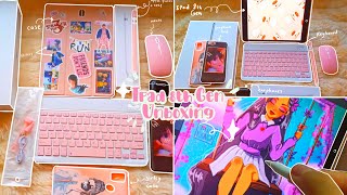 ASMR unboxing iPad 8th generation + apple pencil✨ & smart keyboard and mouse 🤍 (w/ accessories!! 🦋 screenshot 2