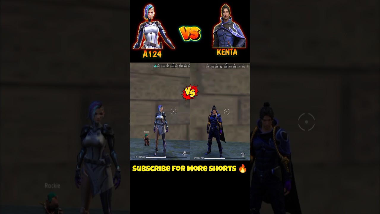 A124  VS KENTA 😱 CHARACTER ABILITY TEST 🔥FF  ll WHO IS BEST 🏆ll 