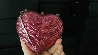 Pink Heart Designer Swarovski Crystal Clutch Purse - CrystalClutch.com