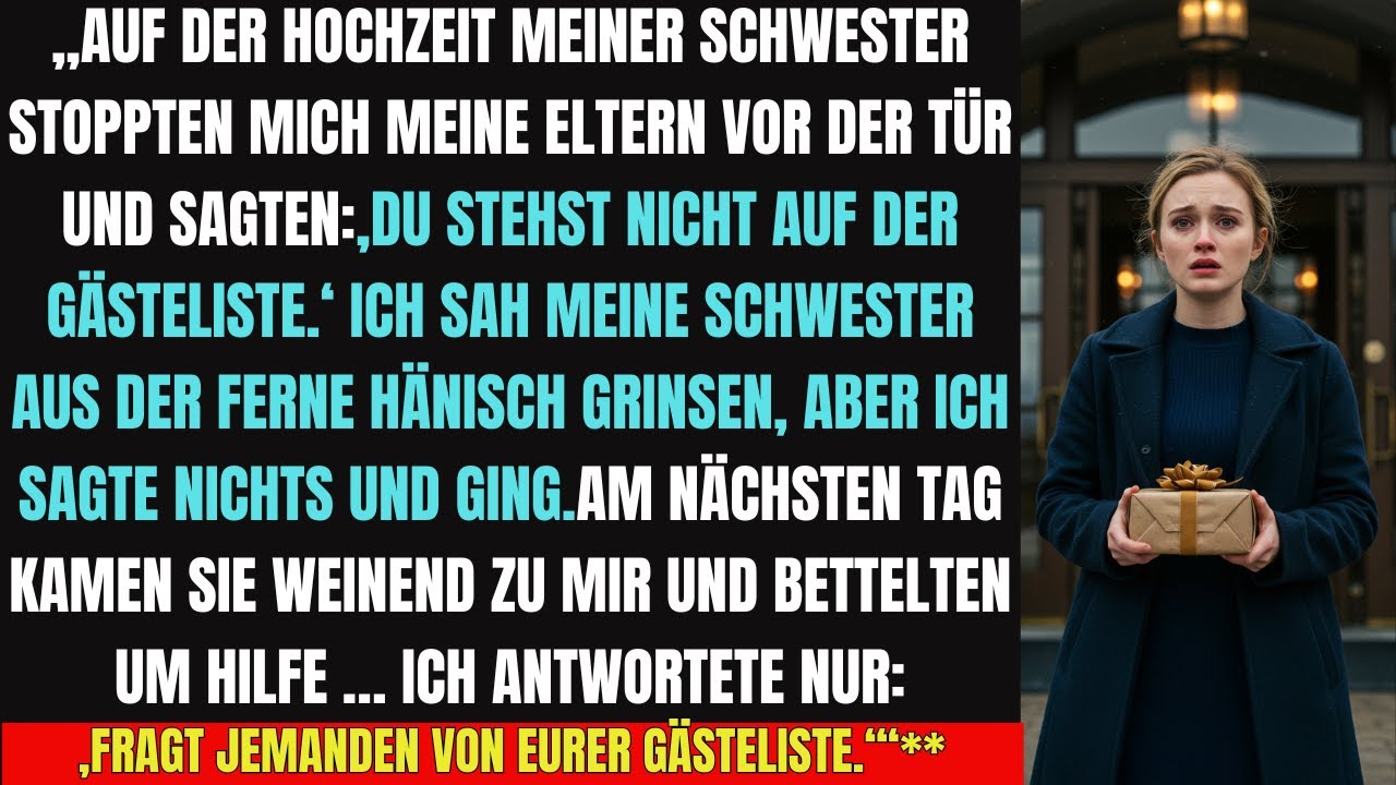 „Du bist nicht auf der Gästeliste“ – Meine Schwester verbot mir ihre Hochzeit!