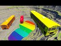 TOP 100 School Bus Crashes & Jumps Final Part - BeamNG Drive | BeamNG-Destruction