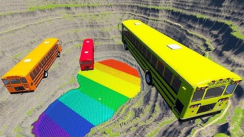 TOP 100 School Bus Crashes & Jumps Final Part - BeamNG Drive | BeamNG-Destruction