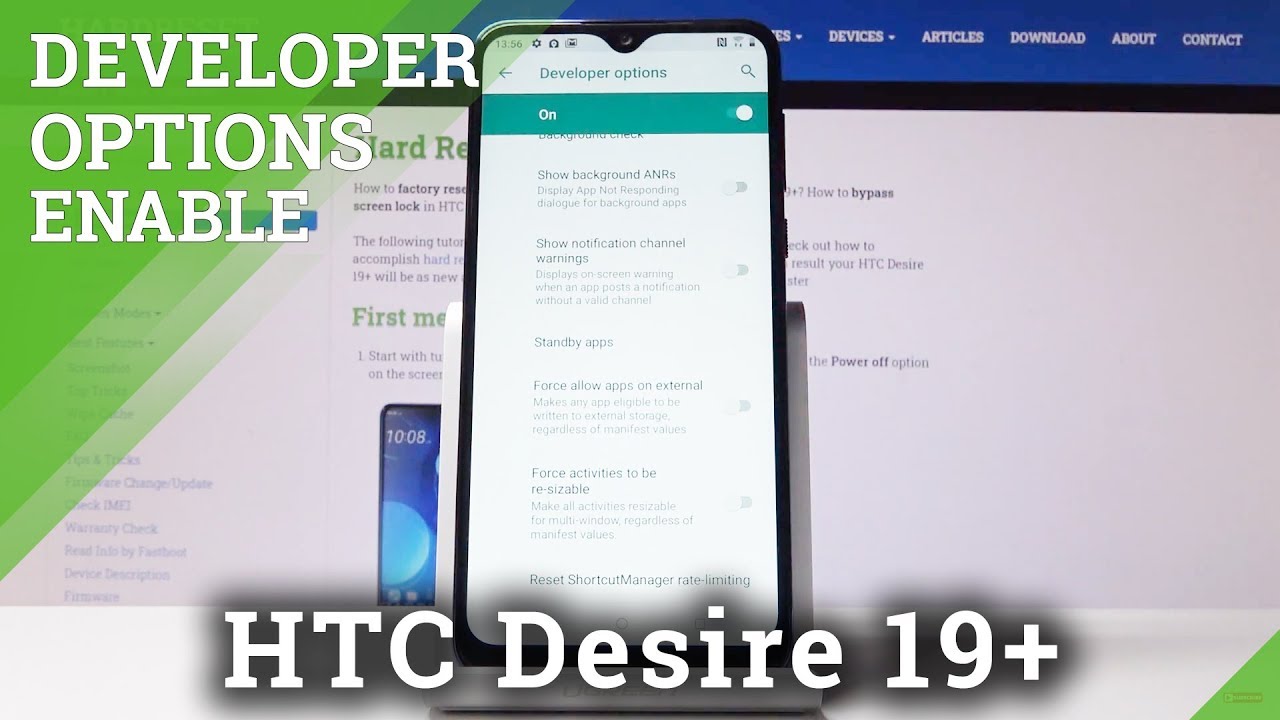 How to Turn On Developer Options in HTC Desire 19+ – Advanced Mode