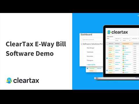 Easiest Eway bill software demo by ClearTax GST | Learn how to generate E-way bills in bulk