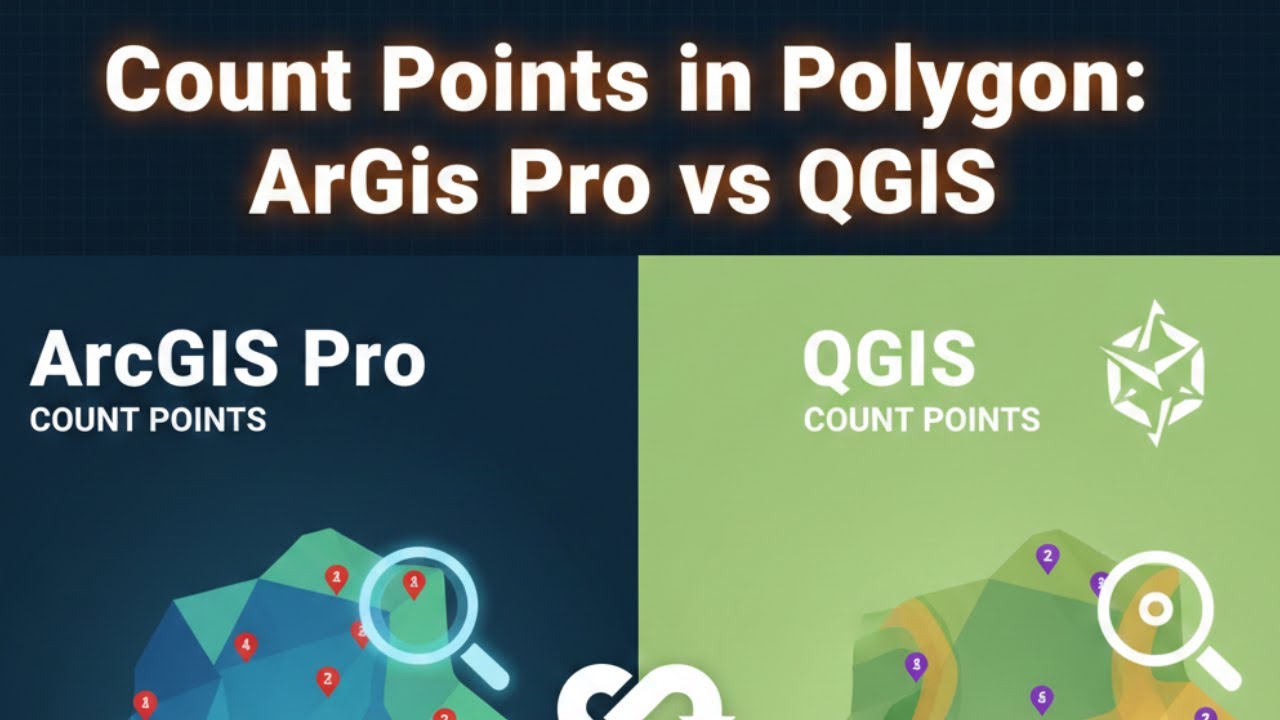 Count points in polygon ArcGIS pro QGIS||احترف التحليل : حساب النقاط داخل المضلعات (GIS Tutorial)