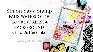 Simon Says Stamp - Faux Watercolor Rainbow Alessa Background