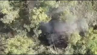 Ukraine war footage 573,Ukrainian troops blow up Russian tank using attack drones in huge explosion