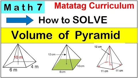 Math 7 How to solve Volume of pyramid  #matatag #matatagcurriculum #math7matatag #pyramid #volume
