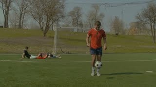 Soccer Player Bouncing Soccer Ball with Feet | Stock Footage - Videohive