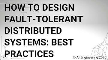 How to Design Fault-Tolerant Distributed Systems Best Practices