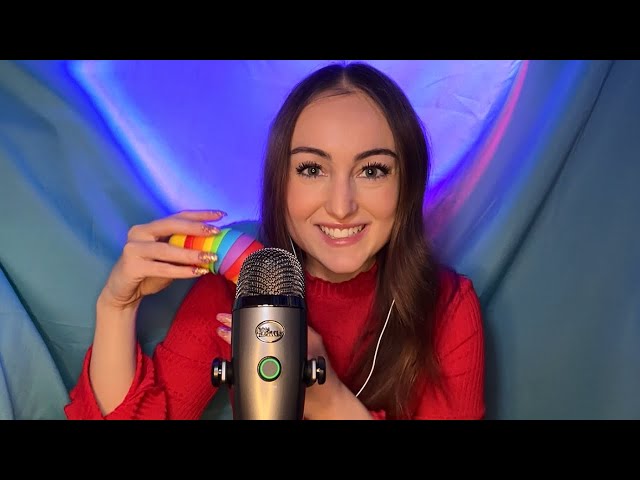 ASMR 🎄 Showing You My Christmas Haul (tapping, slug toy, chewing sounds)