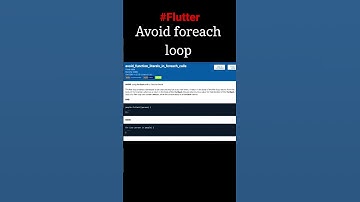 avoid using the forEach loop in dart