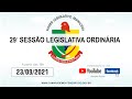 29ª Sessão Ordinária - CMMN (23/09/2021)