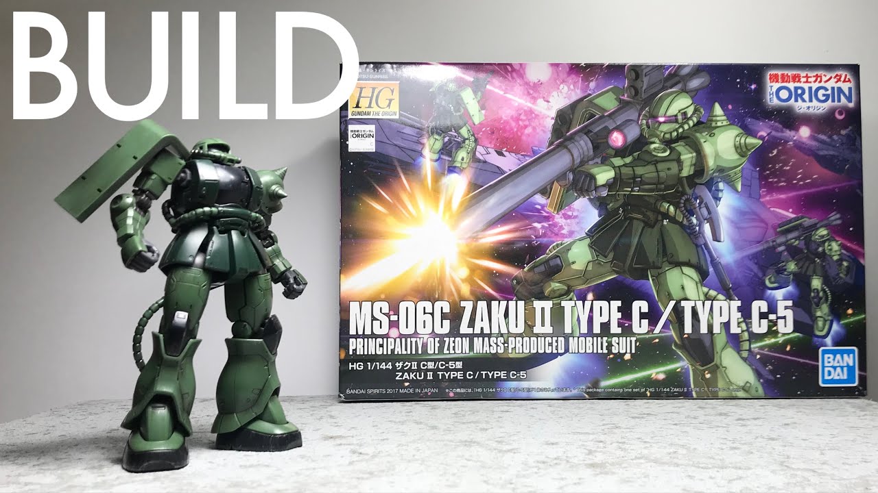 Build Gunpla Zaku The Origin Hg 1 144 Ms 06c Zaku Ii Type C 5 Youtube Build Gunpla Zaku The Origin Hg 1 144 Ms 06c Zaku Ii Type C 5 Youtube