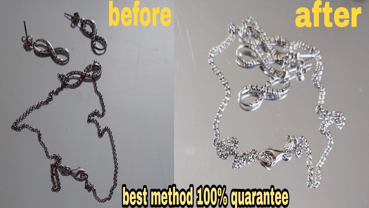 how to clean silver jewelry at home |easiest way to clean silver - YouTube