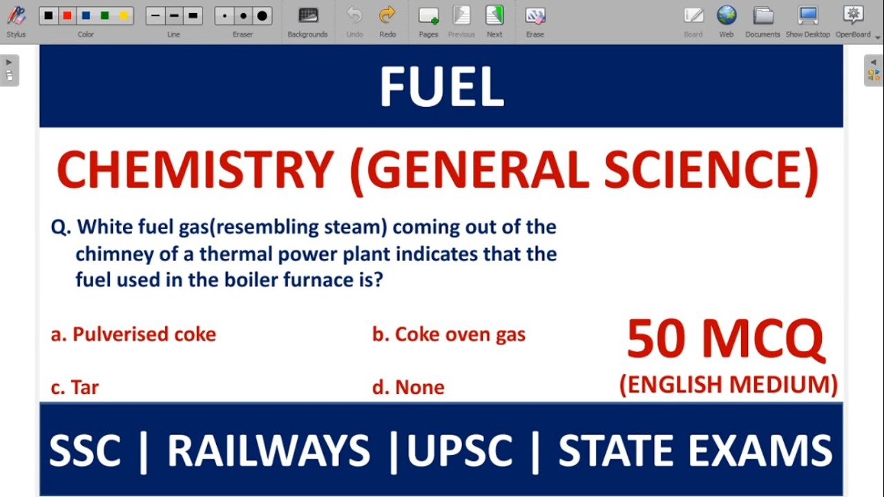 MCQ on Fuel in English for All Competitive Exams Chemistry MCQ Fuel