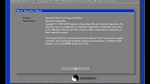 How to Backup Partition to Image using Norton Ghost V11